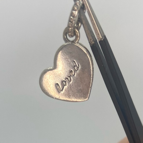 Pandora Asymmetrical Heart of Love Enamel and Sterling Silver Charm - Picture 5 of 7